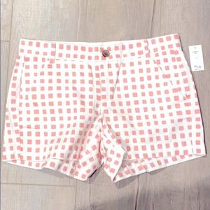 Women’s Gap graphic shorts white coral patterned 0